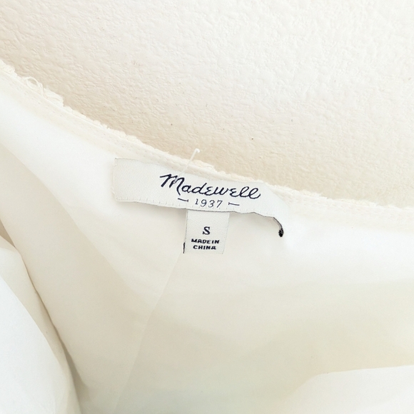 Madewell Embroidered Floral Camo Slip Dress Whimsical In White Size Extra Small - Picture 7 of 9